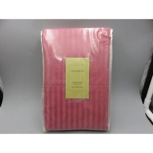 Highgate Manor Millbury Stripe King Pillowcases 420 TC 100% Cotton Pink New